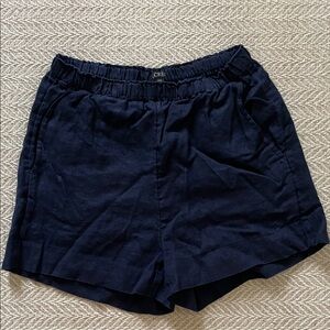 J.Crew Women’s 3 Inch Stratus Short in Linen Navy Blue